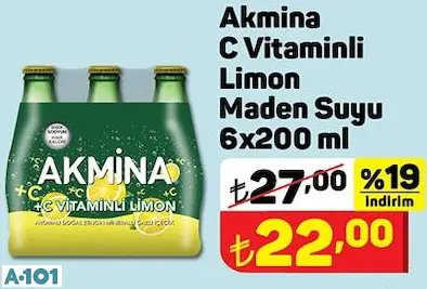 AKMİNA LİMONLU MADEN SUYU AKMİNA LİMONLU MADEN SUYU